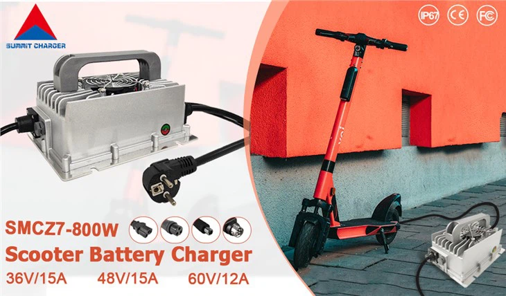 Chargeur pòtab pou scooter elektrik